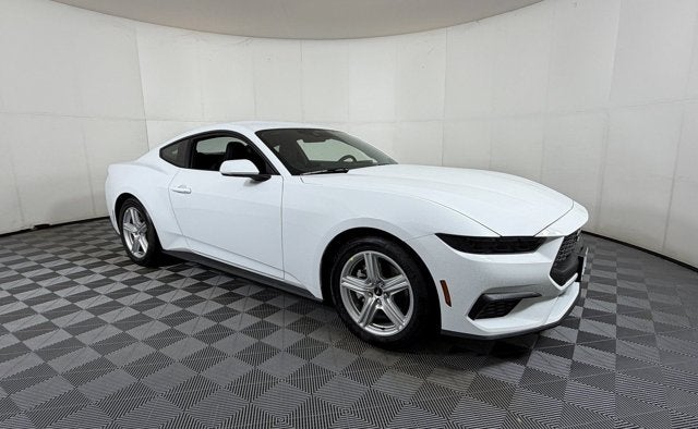 2026 Ford Mustang EcoBoost in Oxford White — front three-quarter view