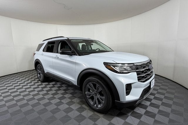 2026 Ford Explorer Active in White Metallic — front three-quarter view