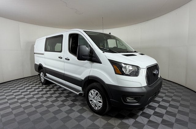 2025 Ford Transit Cargo Van Base in Oxford White — front three-quarter view