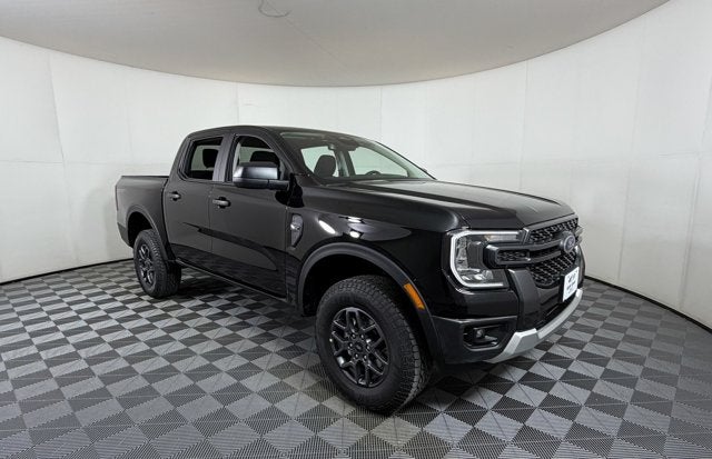 2026 Ford Ranger XLT in Shadow Black — front three-quarter view