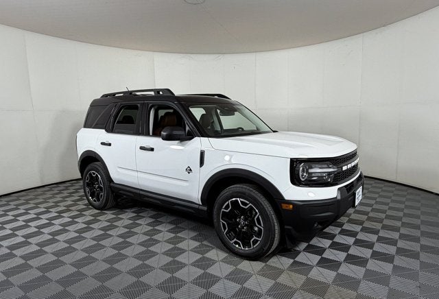 2026 Ford Bronco Sport Outer Banks in Oxford White — front three-quarter view