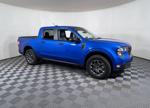 2025 Ford Maverick XLT in Blue — front three-quarter view