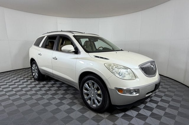 2012 Buick Enclave Premium in White Diamond Tricoat — front three-quarter view