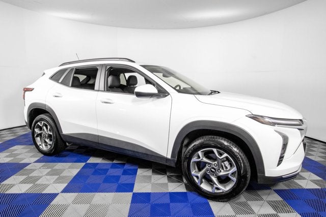 2025 Chevrolet Trax LT in Summit White — front three-quarter view